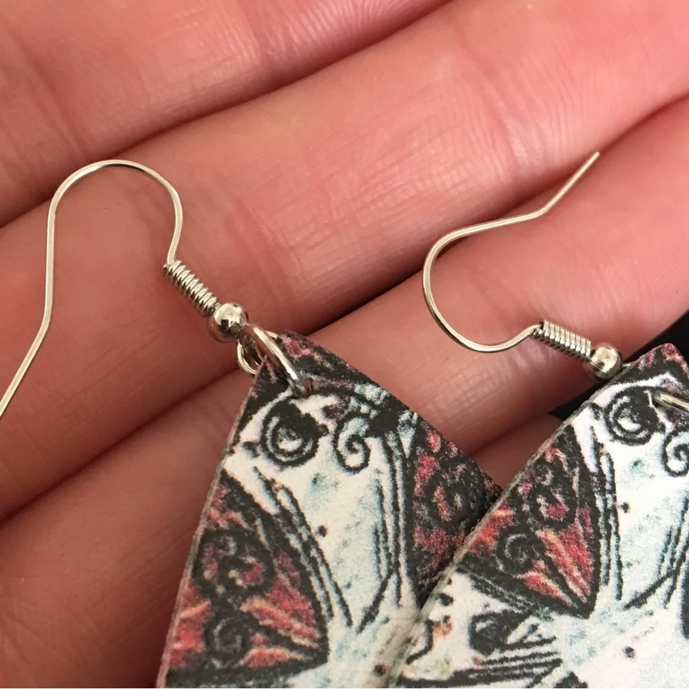 Cross Art Hook Dangle Fashion Earrings